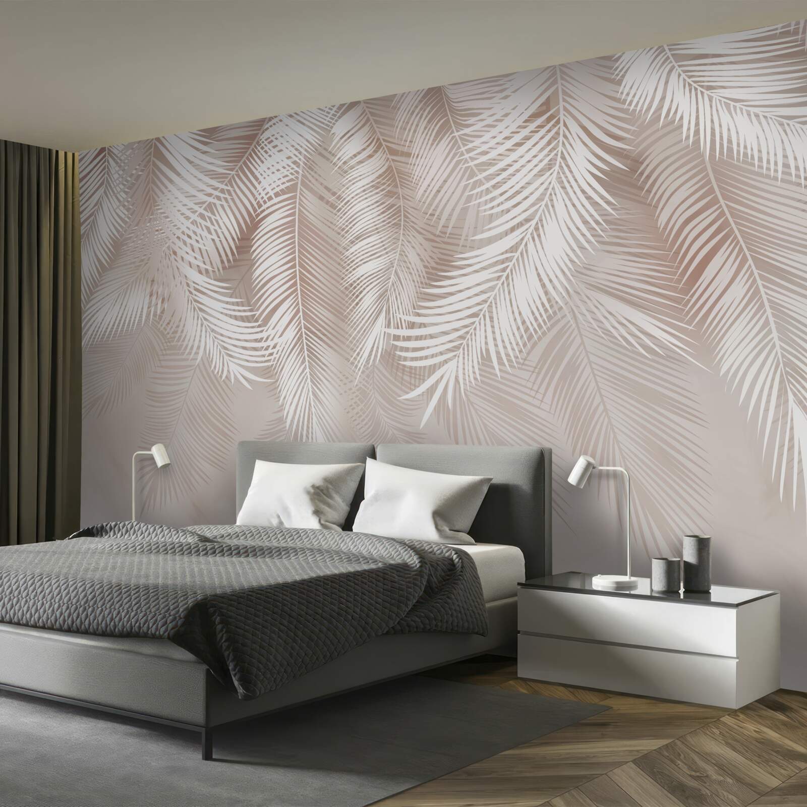 Фотошпалери пір'я рожевих і світлих відтінків