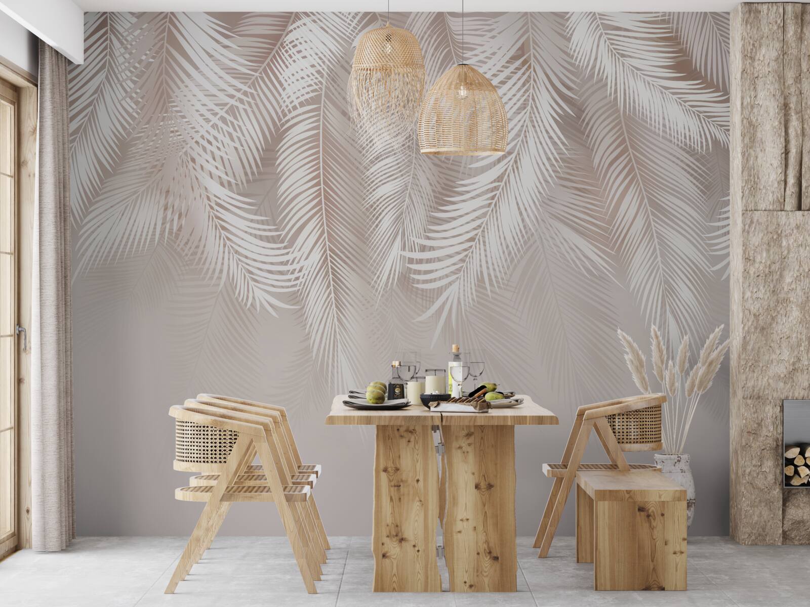 Фотошпалери ніжно-рожеве пір'я