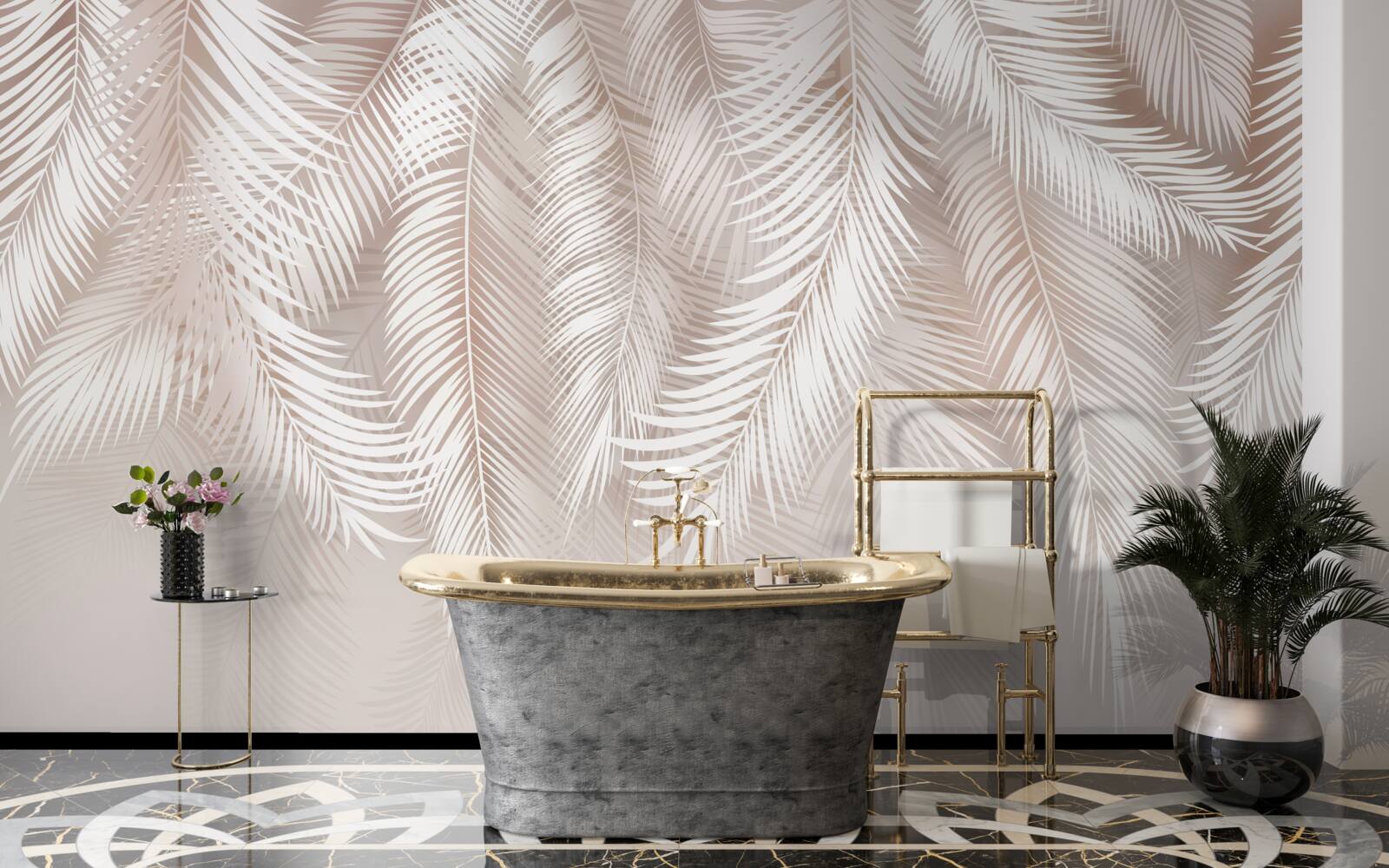 Фотошпалери ніжно-рожеве пір'я