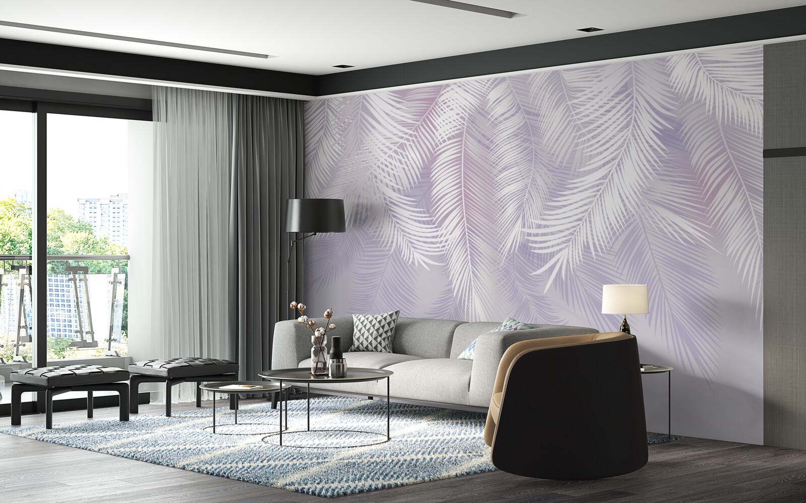 Фотошпалери тропічне листя, що опадає