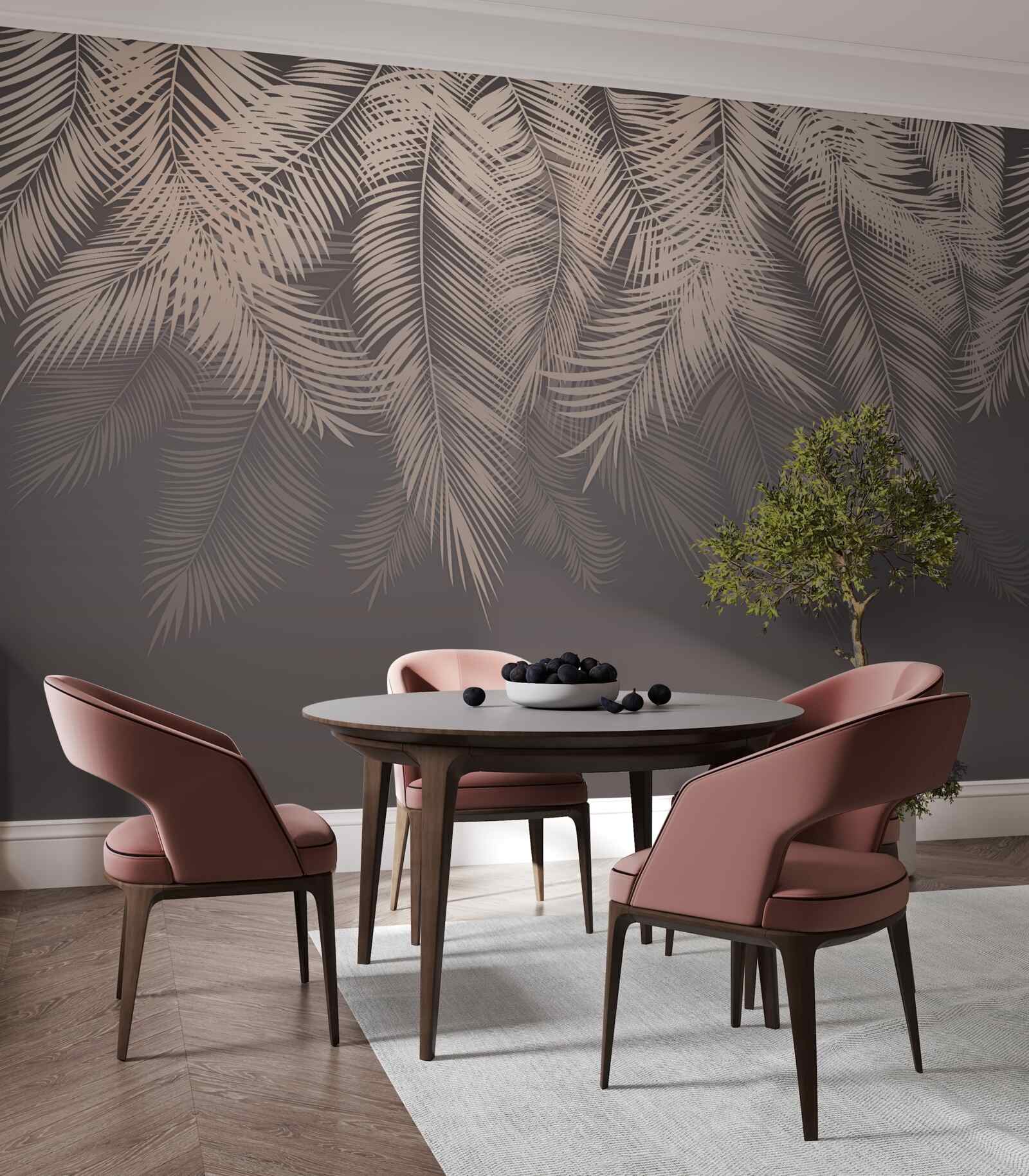 Фотошпалери золоте пальмове листя