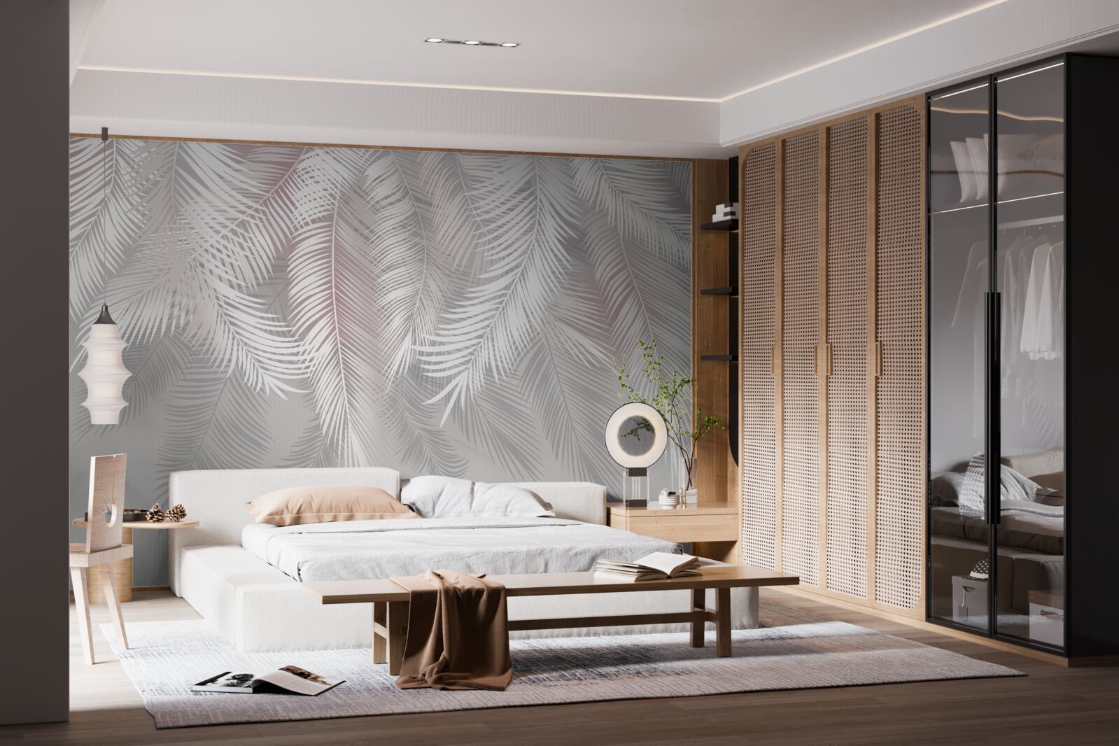 Фотошпалери яскраве листя на затемненому фоні