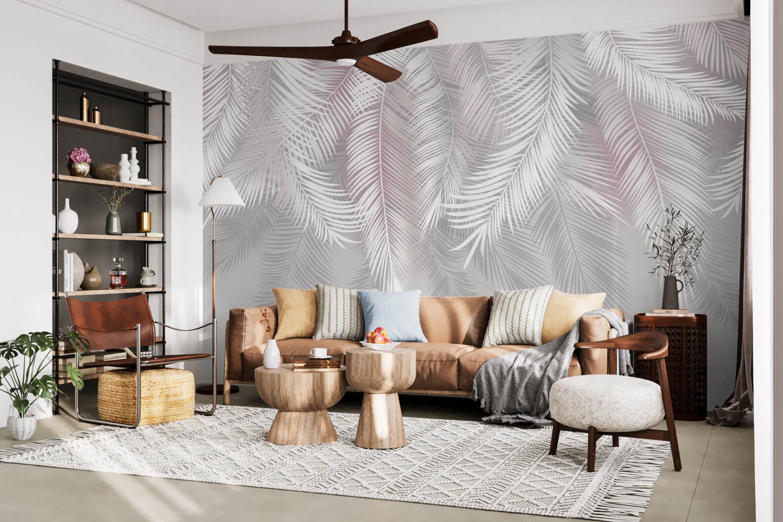 Фотошпалери яскраве листя на затемненому фоні