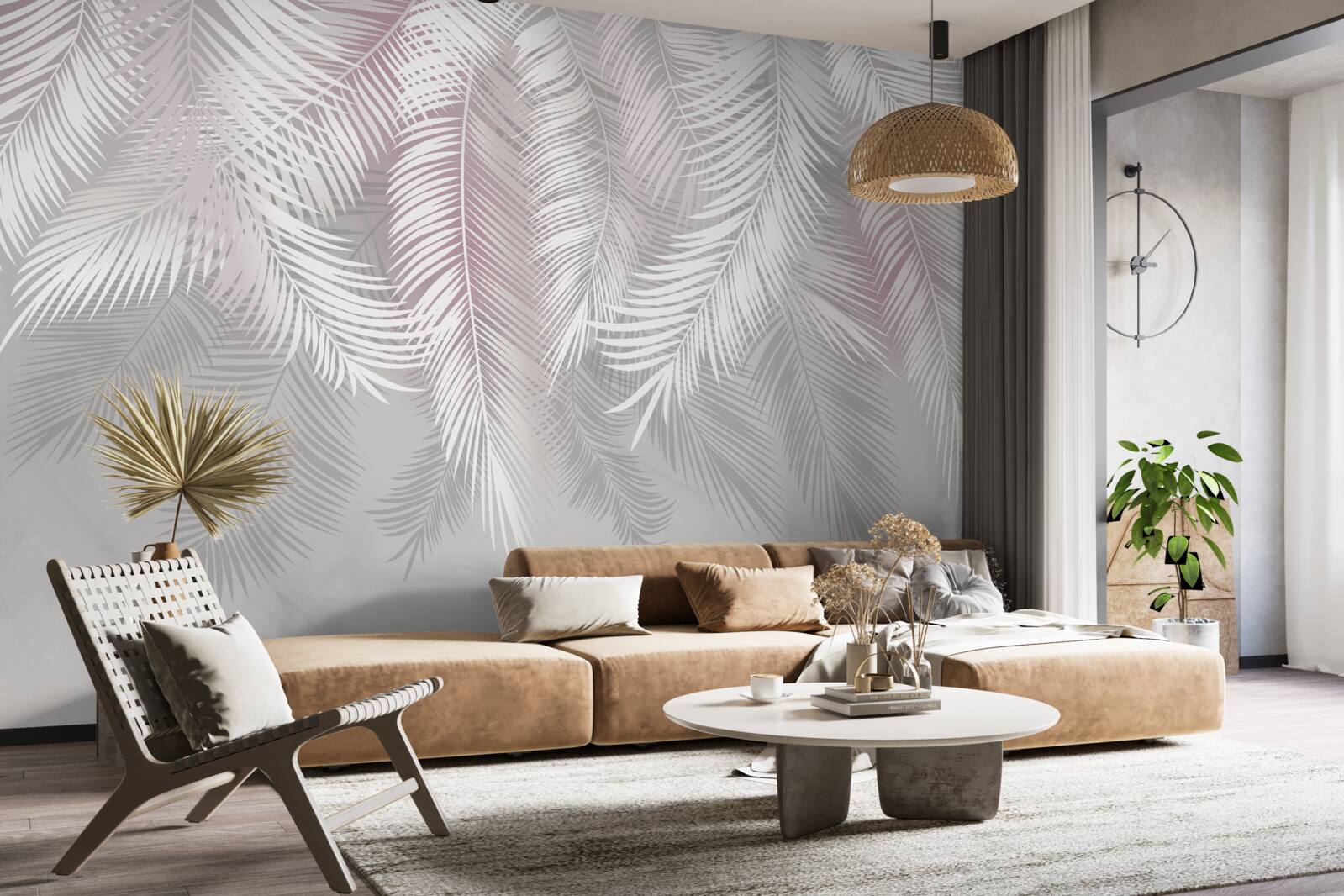 Фотошпалери яскраве листя на затемненому фоні