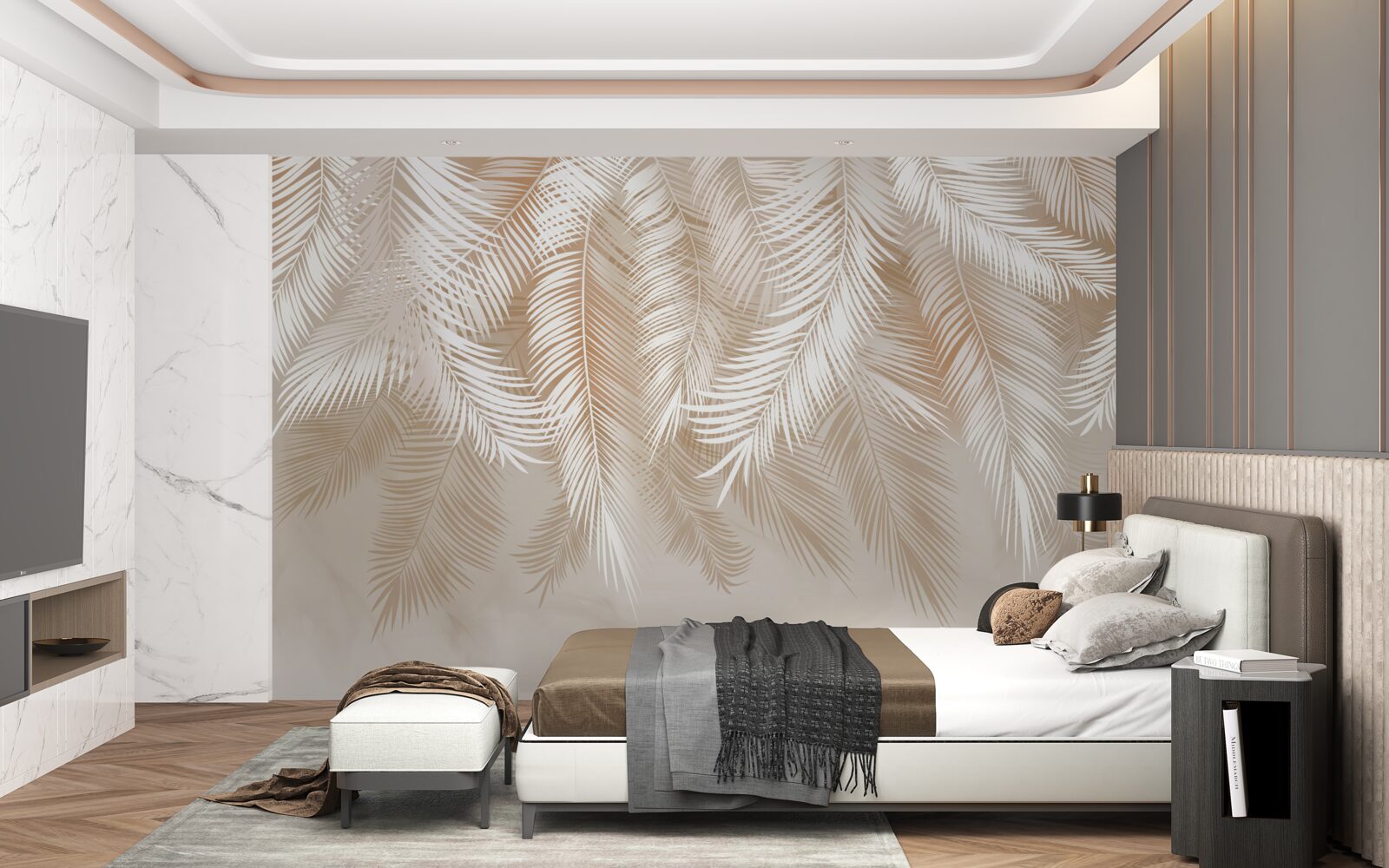 Фотошпалери пальмове листя тропіків