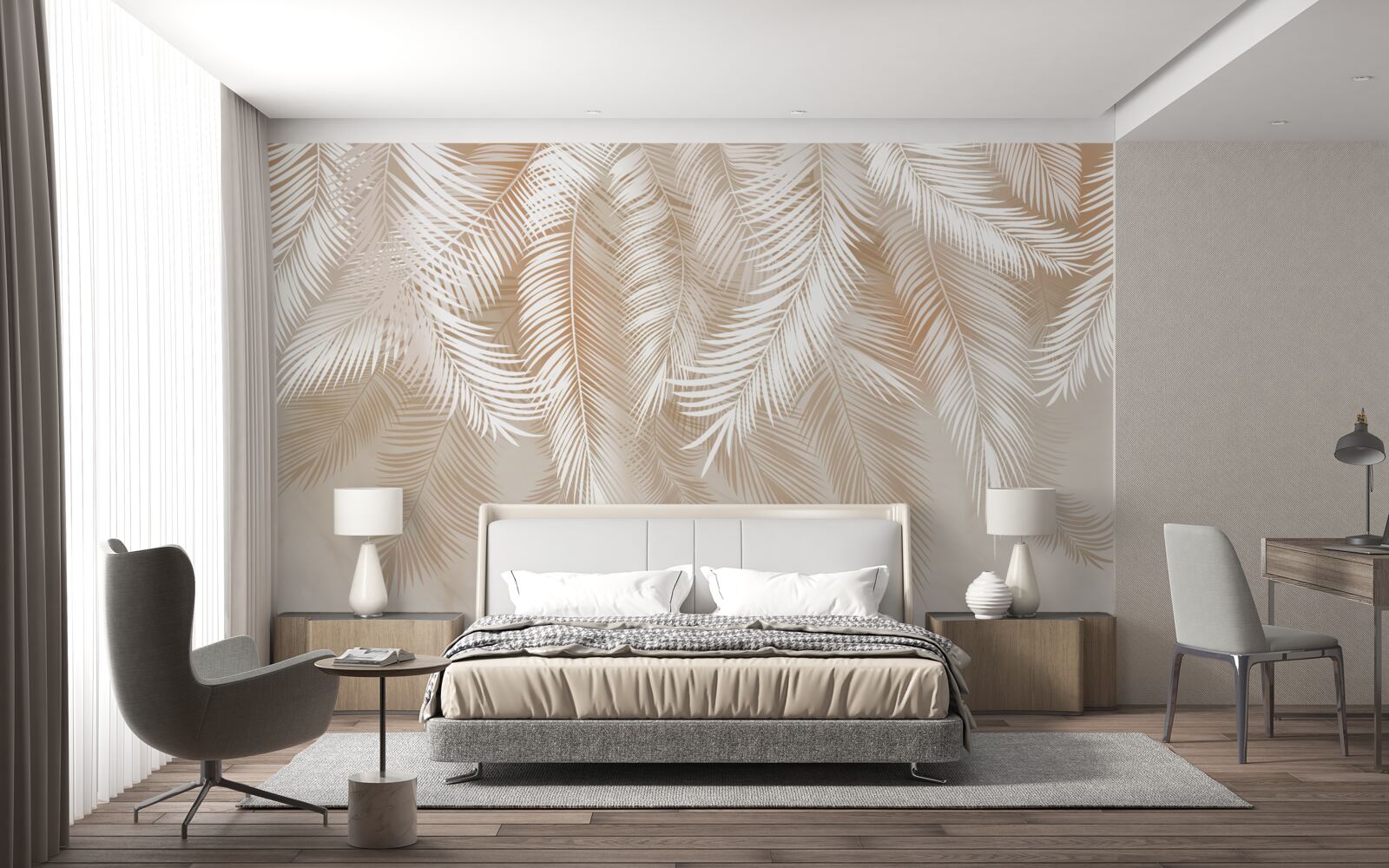 Фотошпалери пальмове листя тропіків