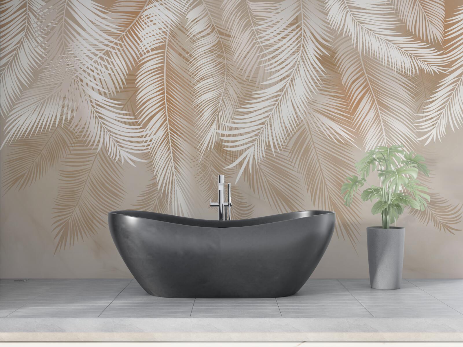 Фотошпалери пальмове листя тропіків