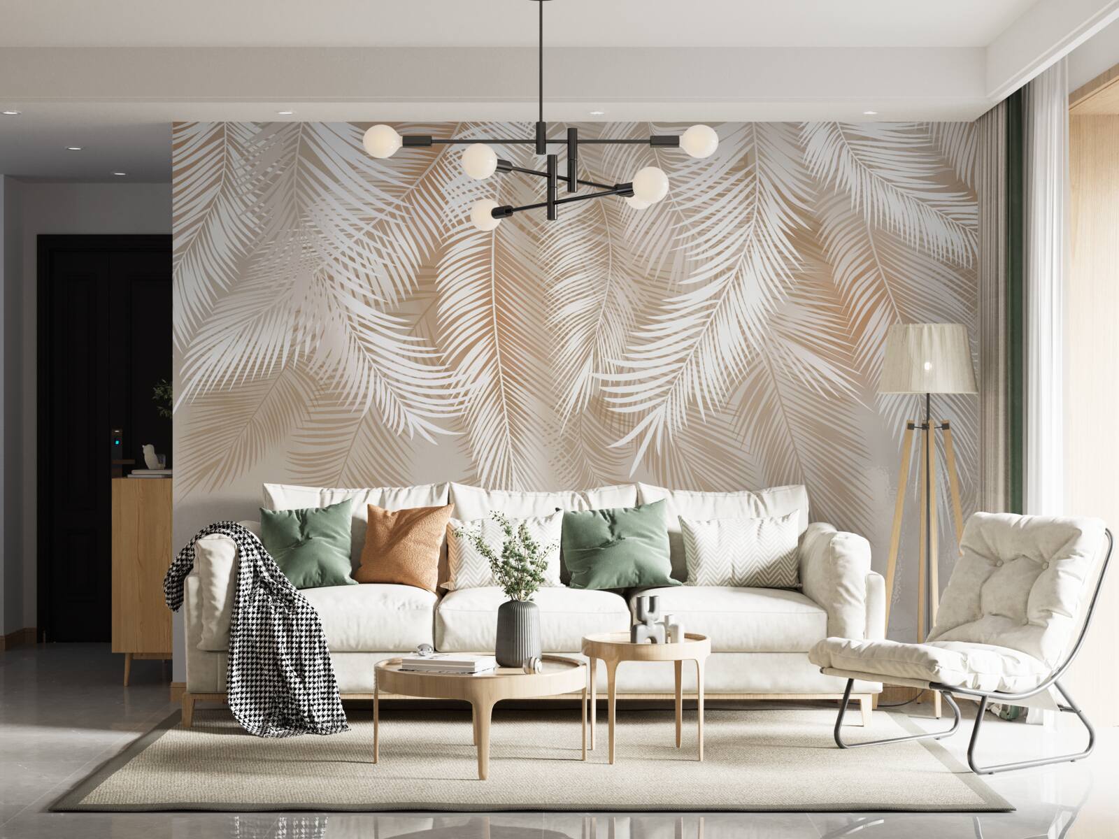 Фотошпалери пальмове листя тропіків