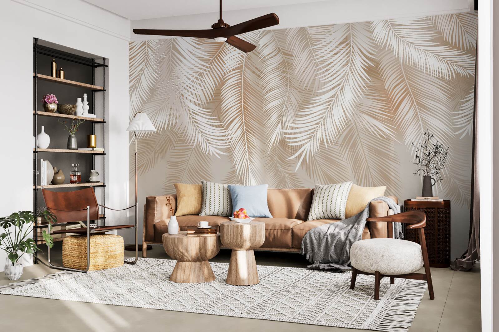 Фотошпалери пальмове листя тропіків