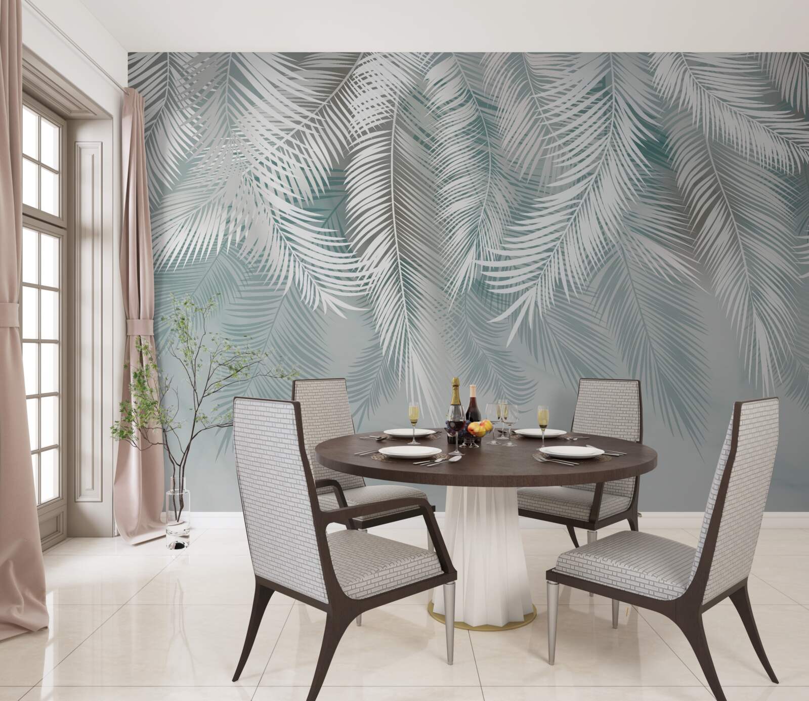 Фотошпалери пальмове листя нагадує пір'я