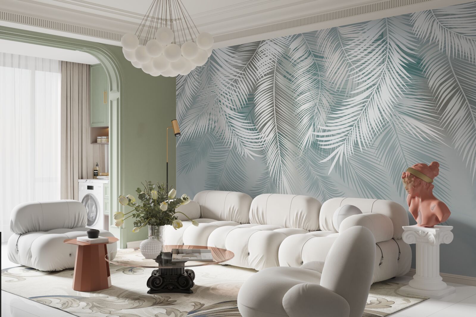 Фотошпалери пальмове листя нагадує пір'я