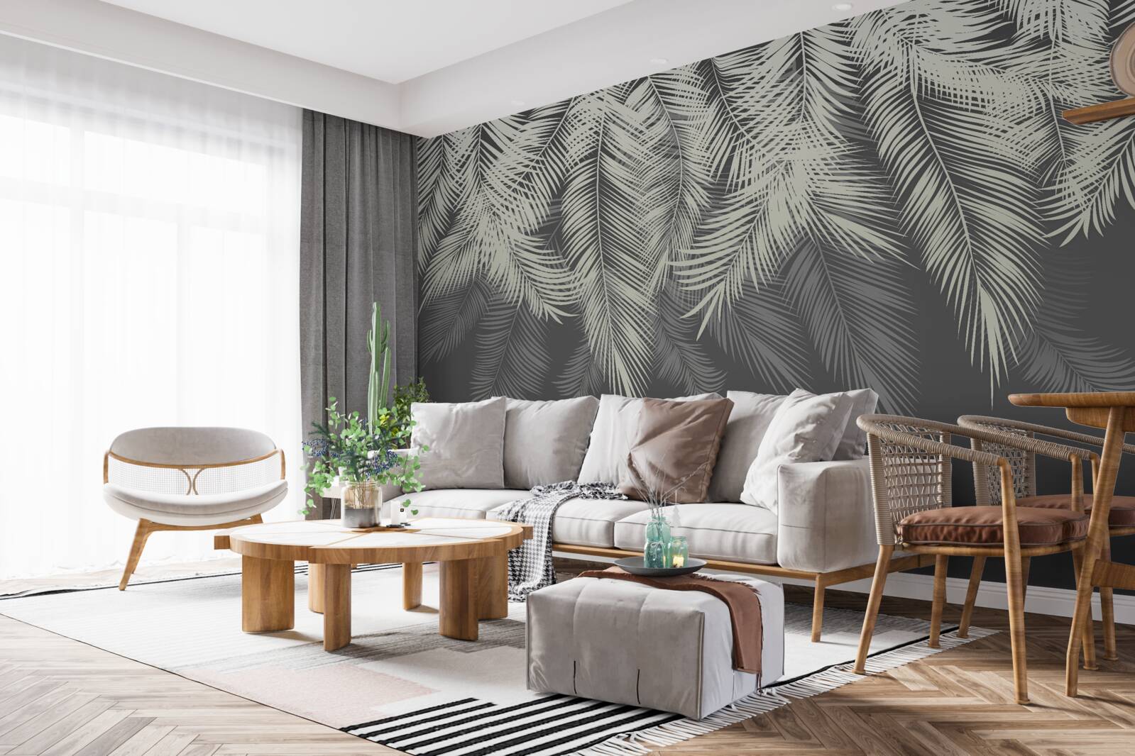 Фотошпалери папороть зникла в темряві ночі