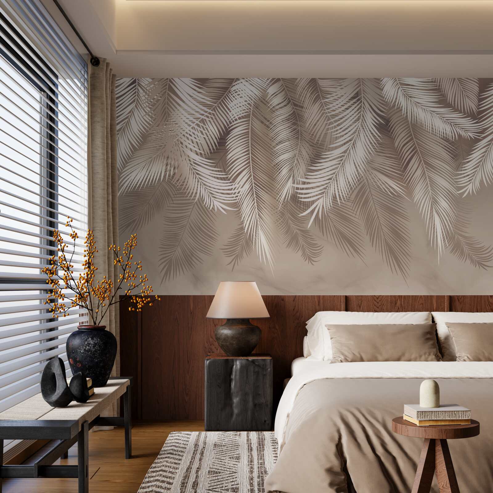 Фотошпалери велике пальмове листя