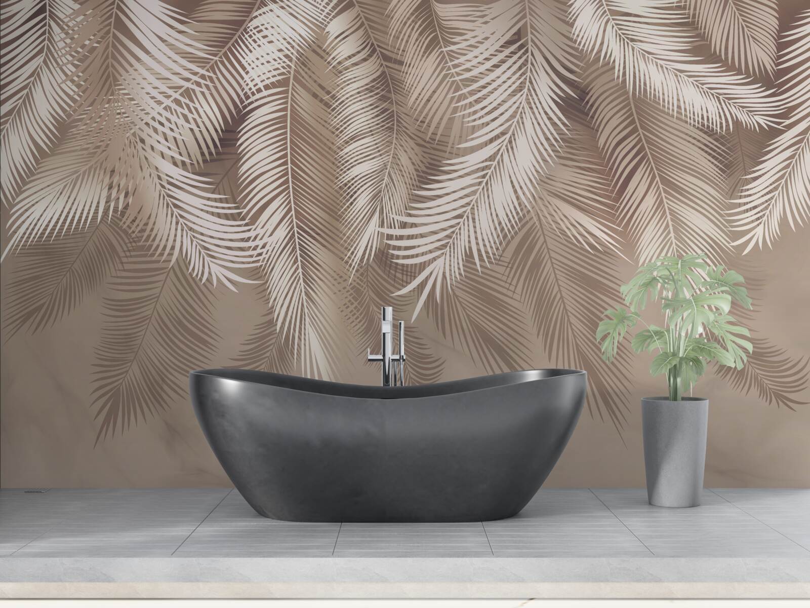 Фотошпалери велике пальмове листя