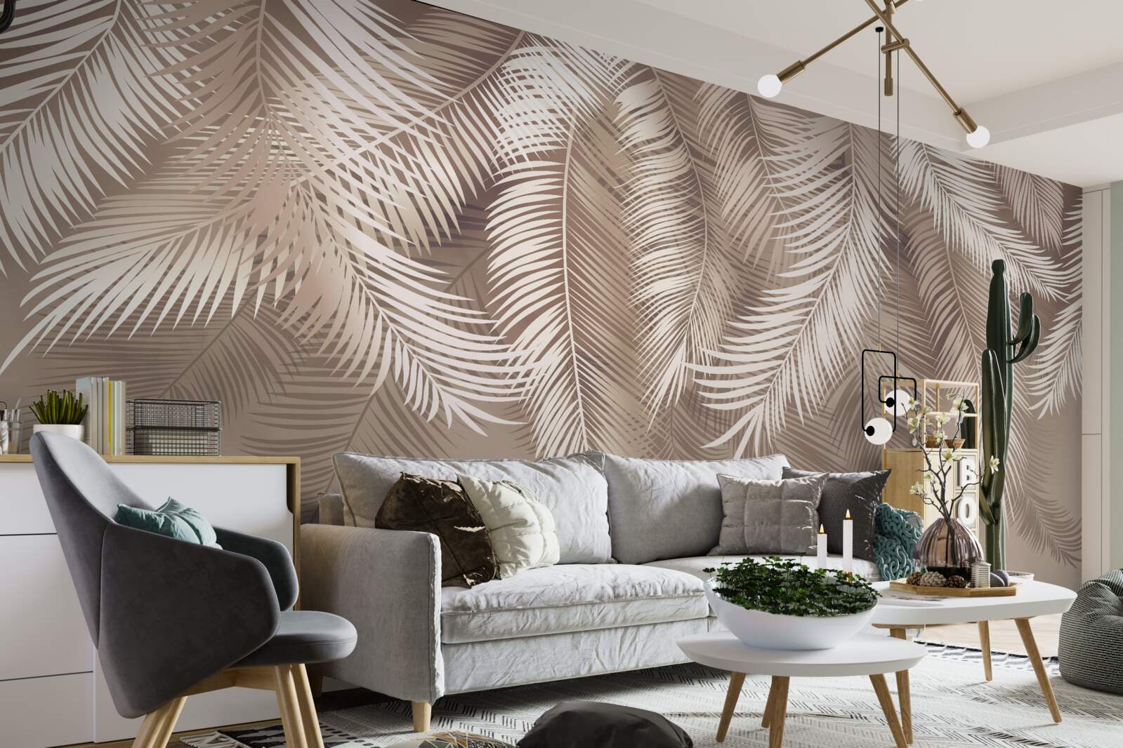 Фотошпалери велике пальмове листя