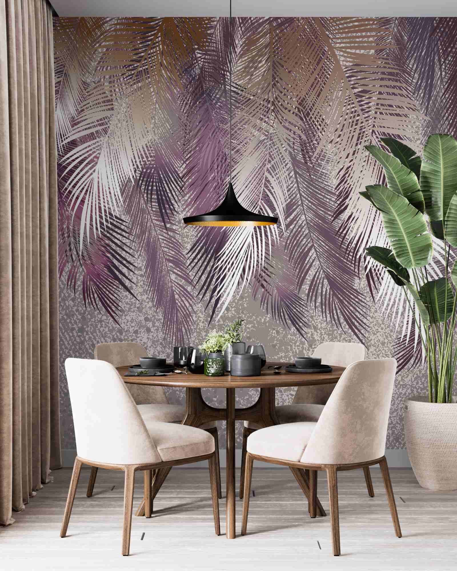 Фотошпалери важке пір'я звисає