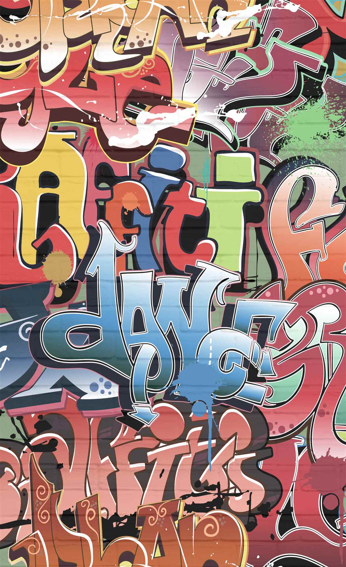 Фотошпалери вибуховий стріт-арт текст