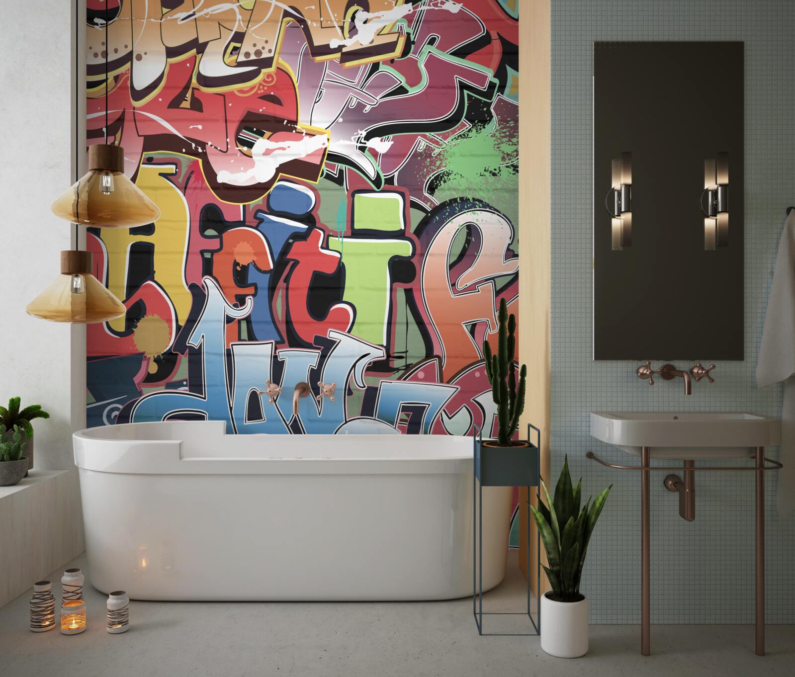 Фотошпалери вибуховий стріт-арт текст