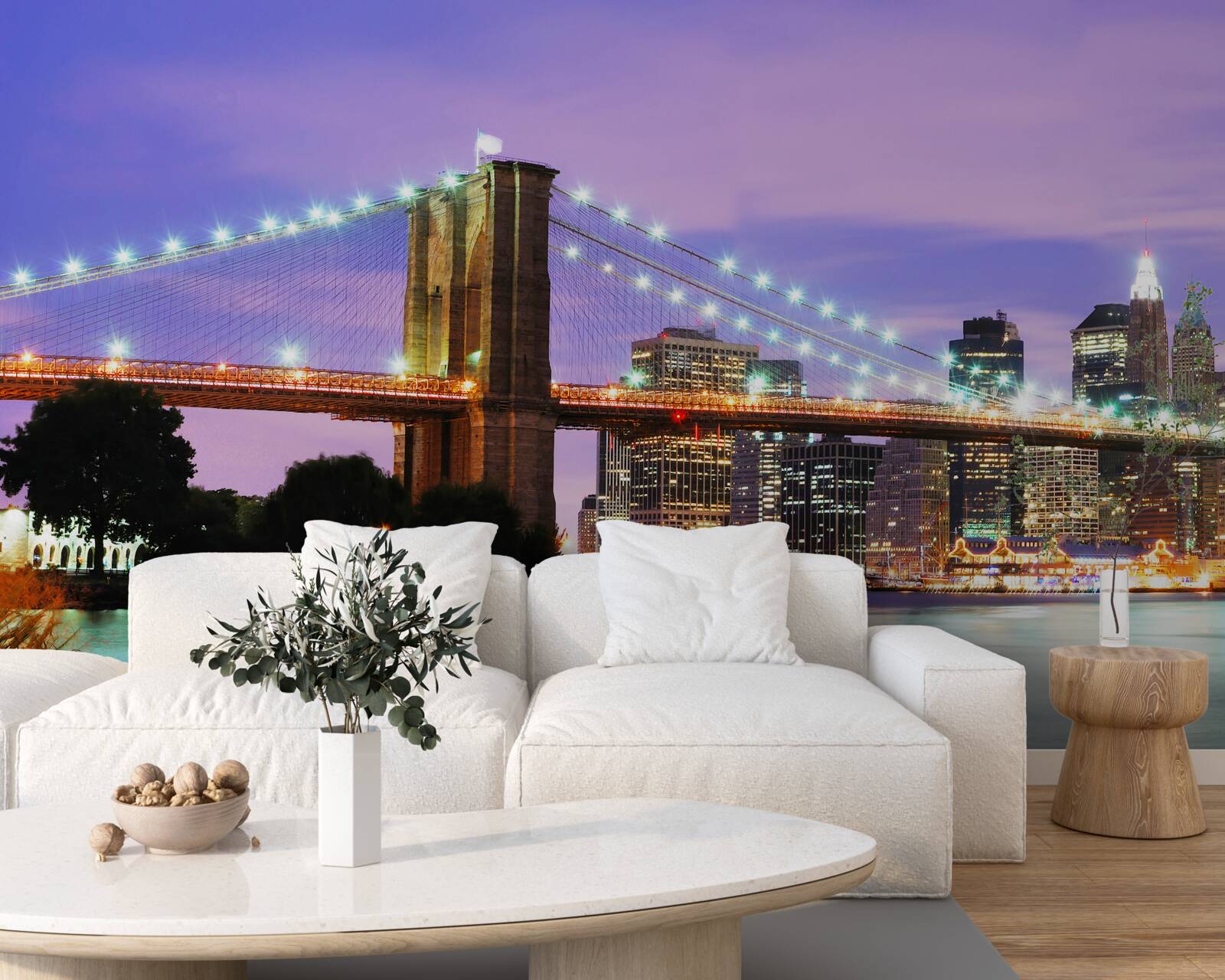 Фотошпалери вид на нічний Манхеттен