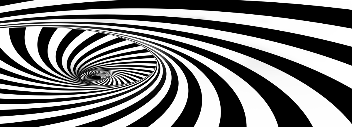 Фотошпалери вихор поглинає білі та чорні смуги