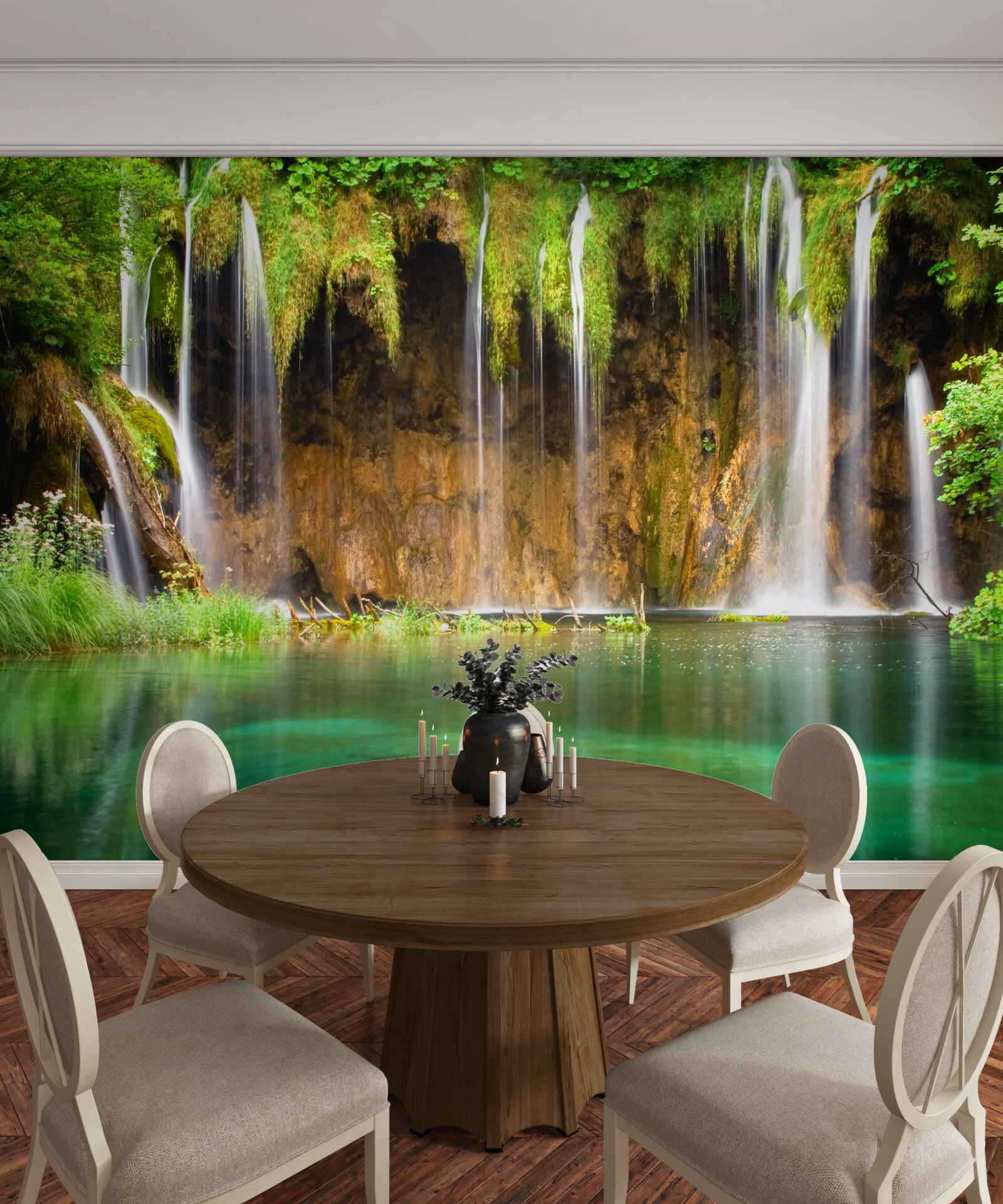 Фотошпалери прекрасний водоспад у горах