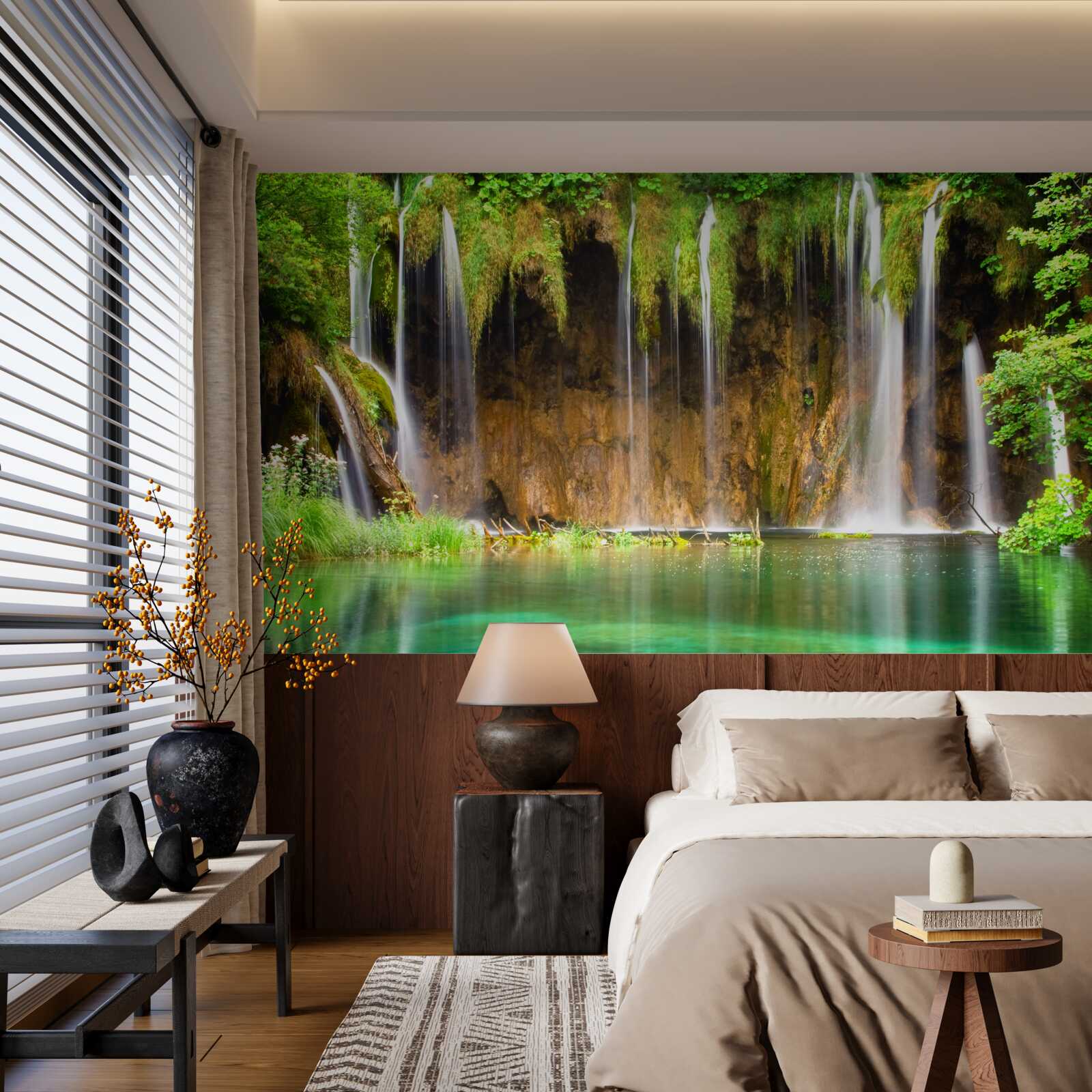 Фотошпалери прекрасний водоспад у горах