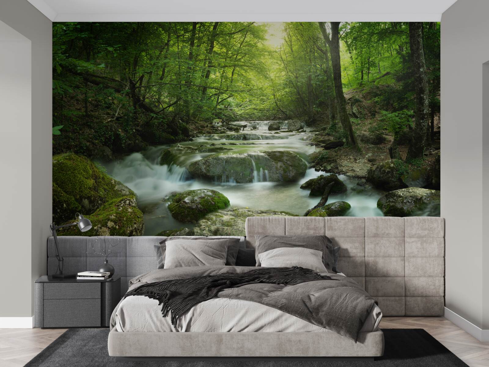 Фотошпалери спокійні води лісового водоспаду