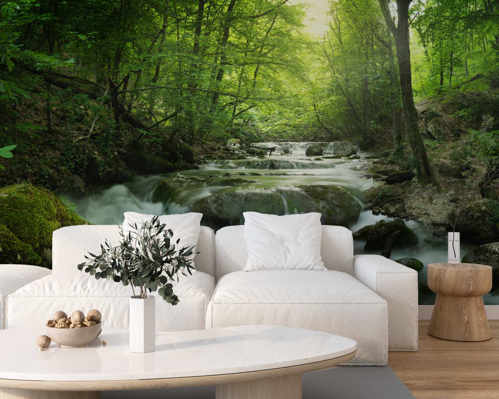 Фотошпалери спокійні води лісового водоспаду