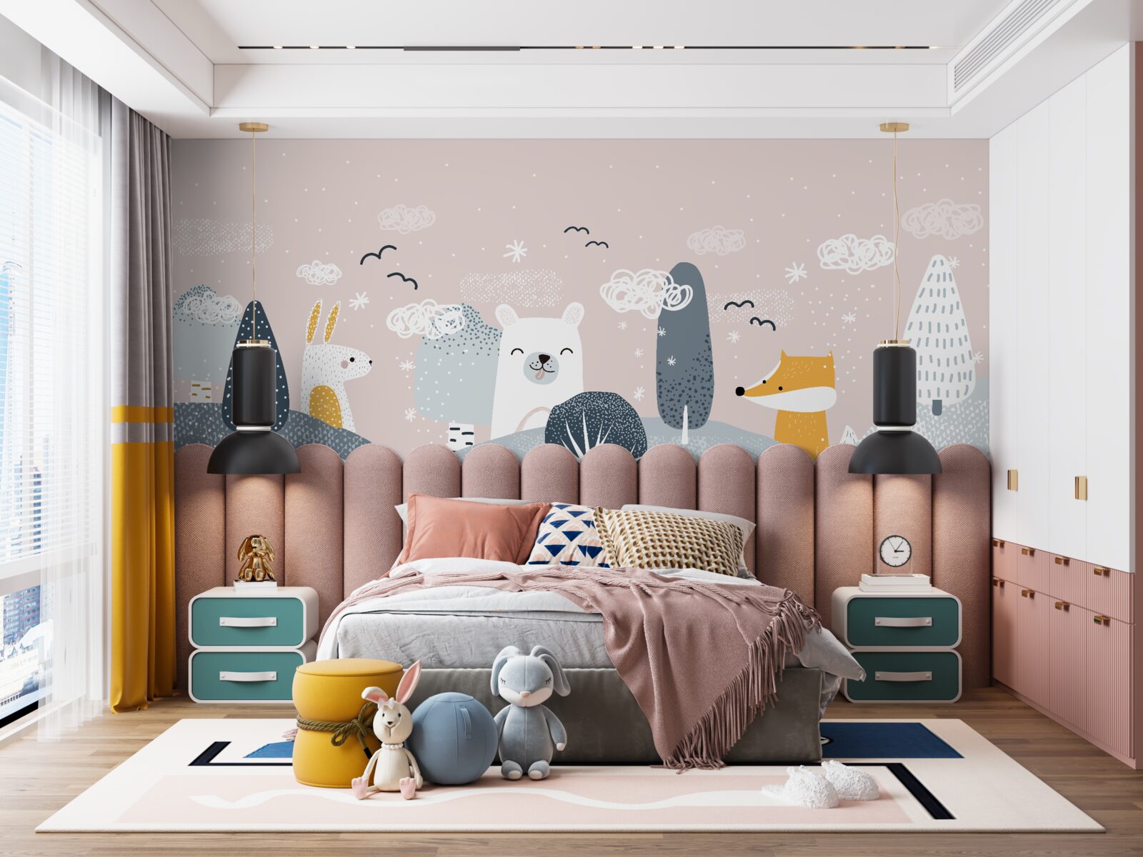 Фотошпалери тварини, зображені в лісі