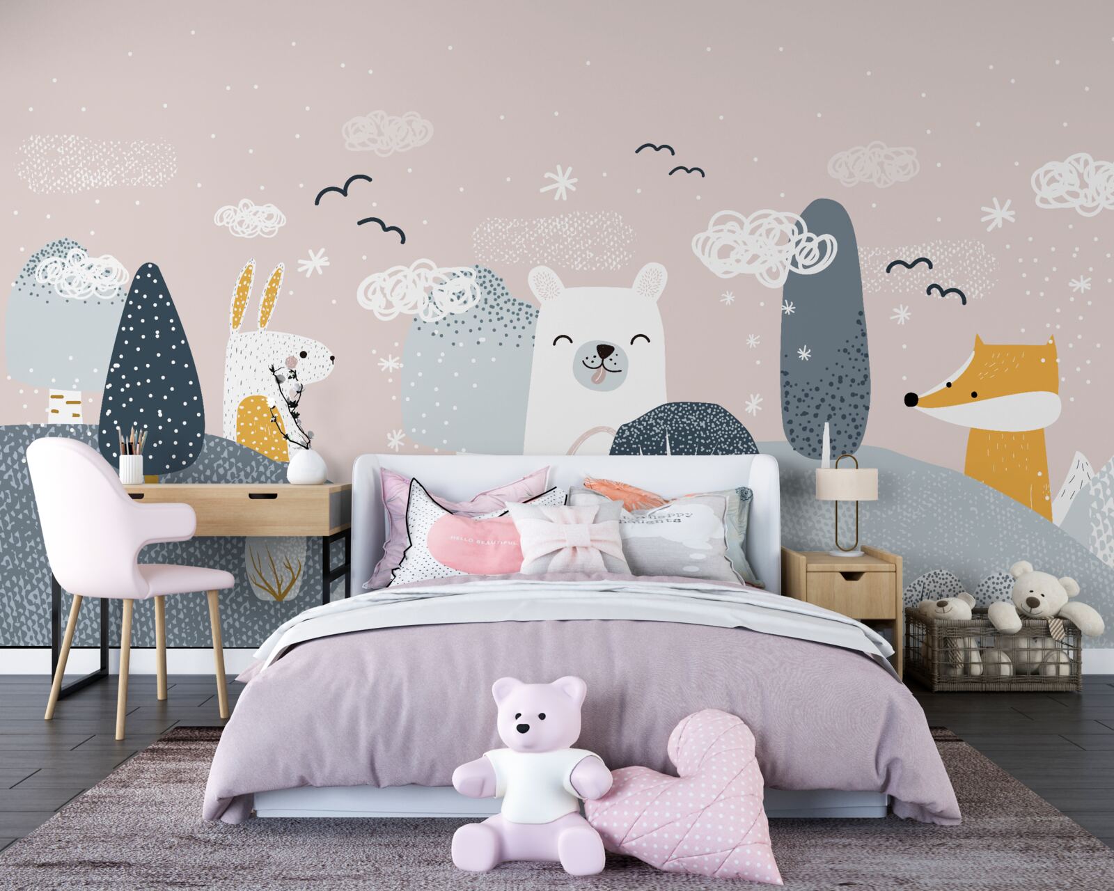 Фотошпалери тварини, зображені в лісі