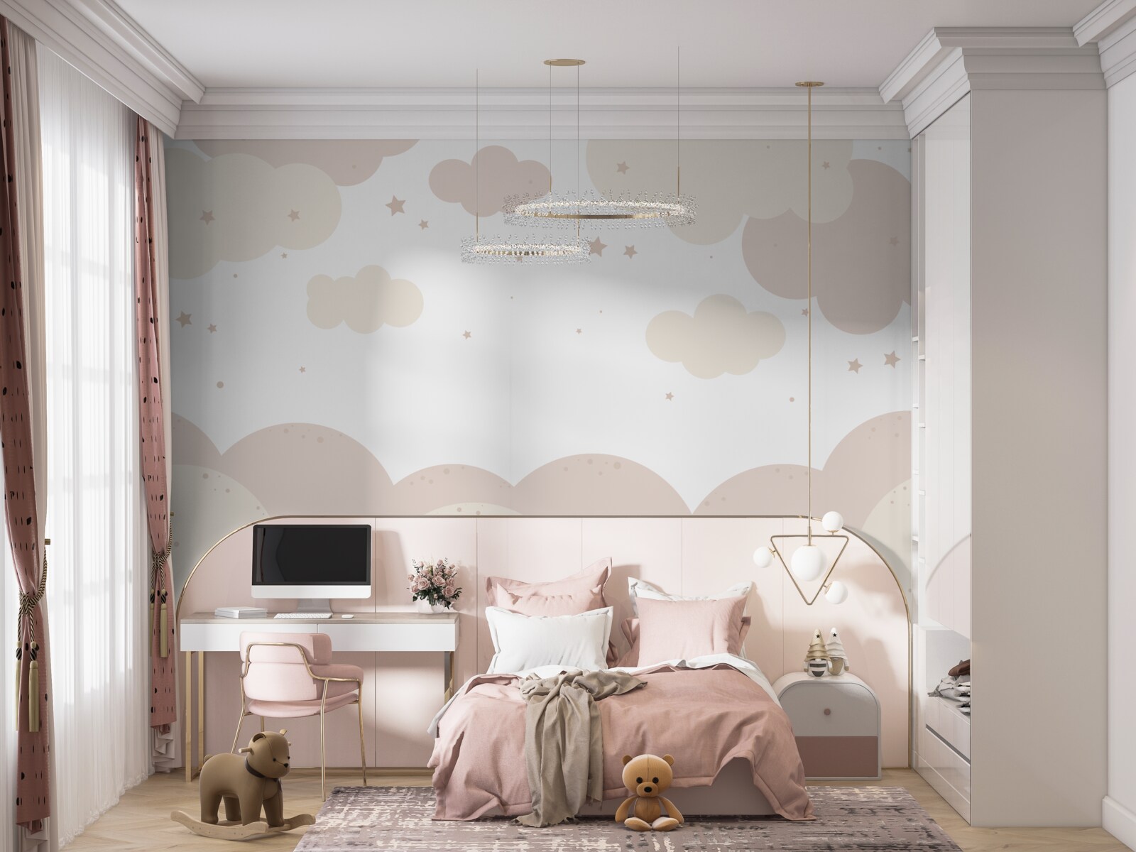 Фотошпалери яскраво забарвлені хмари