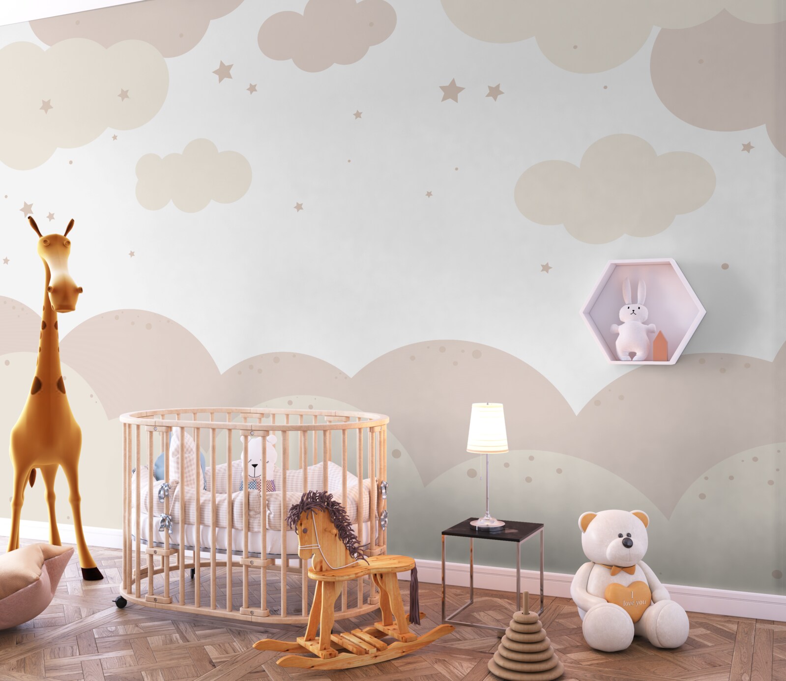 Фотошпалери яскраво забарвлені хмари