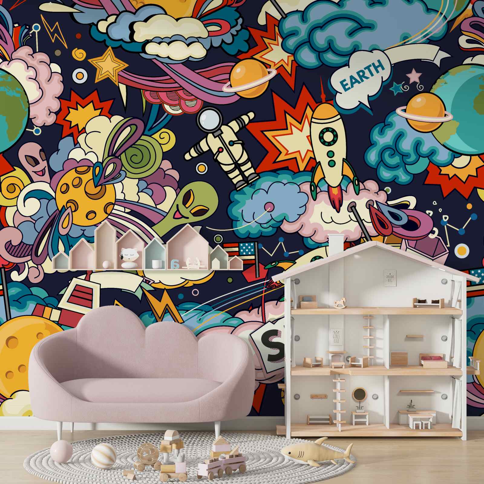 Фотошпалери барвисті та яскраві графіті