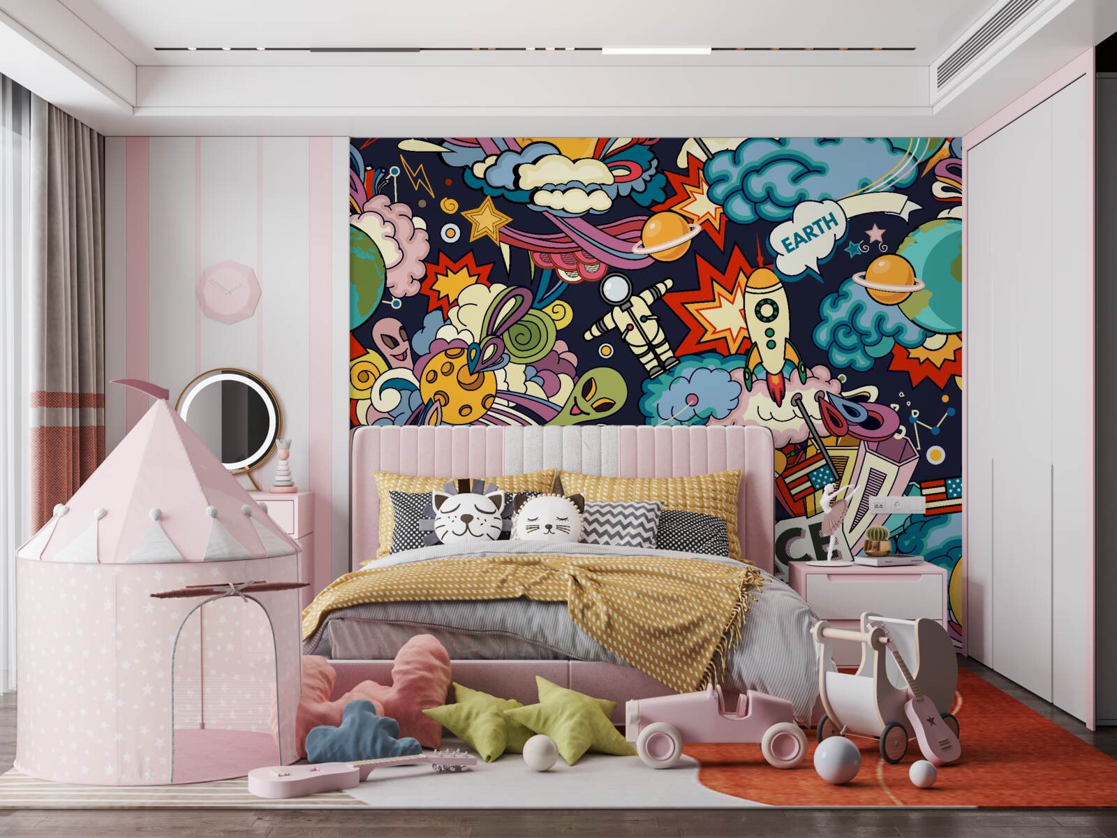 Фотошпалери барвисті та яскраві графіті