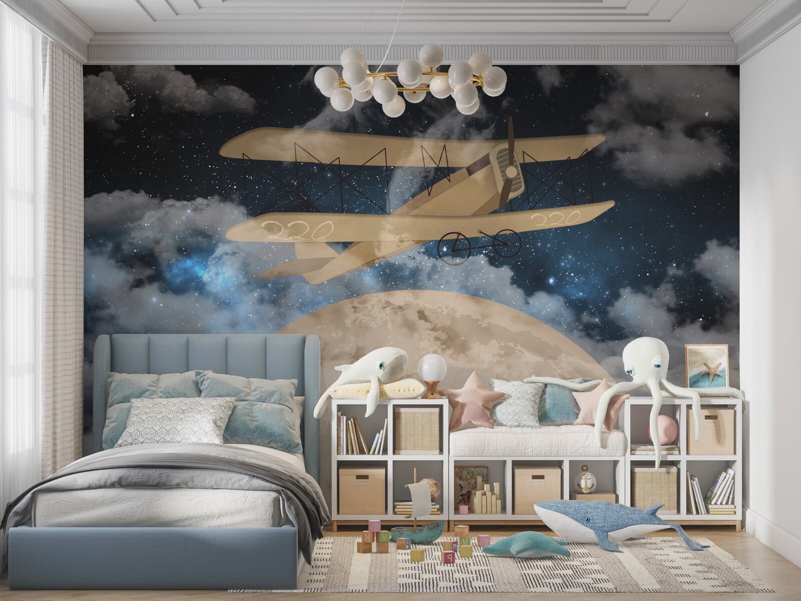 Фотошпалери гвинтовий літак у повітрі