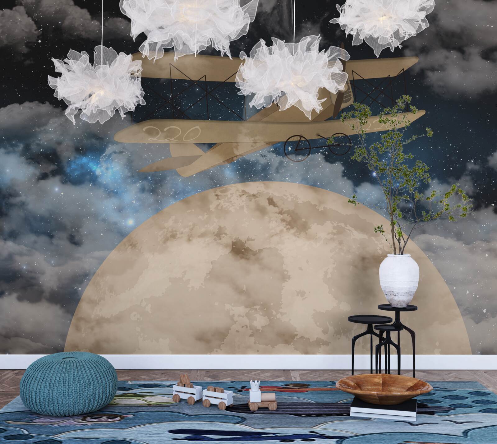 Фотошпалери гвинтовий літак у повітрі