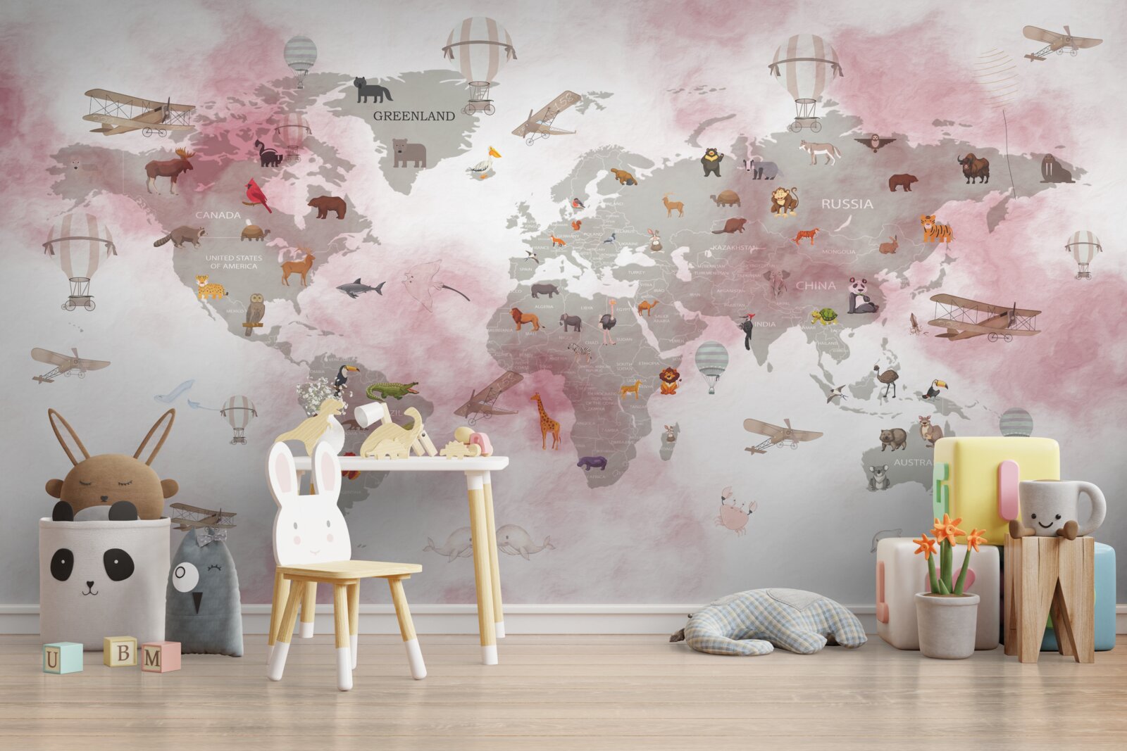 Фотошпалери детальна карта світу