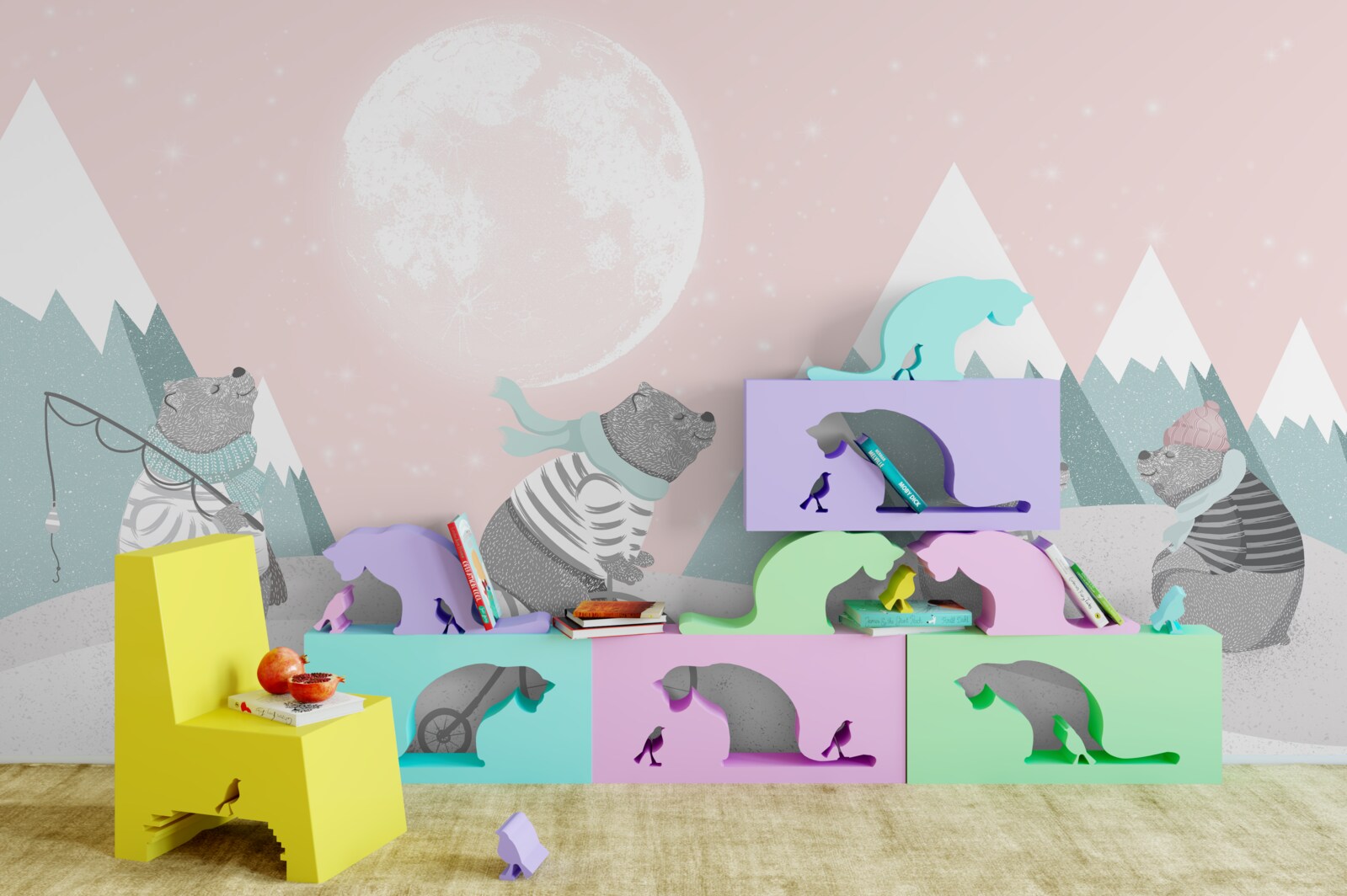 Фотошпалери гірські ведмеді