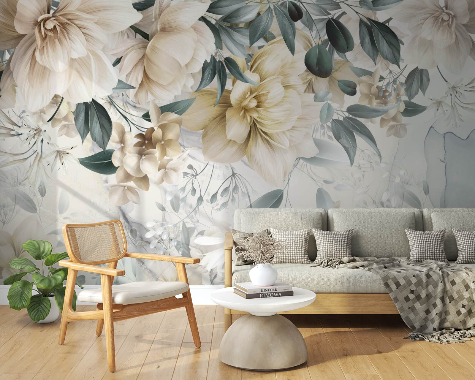 Фотошпалери квіти в ніжних відтінках