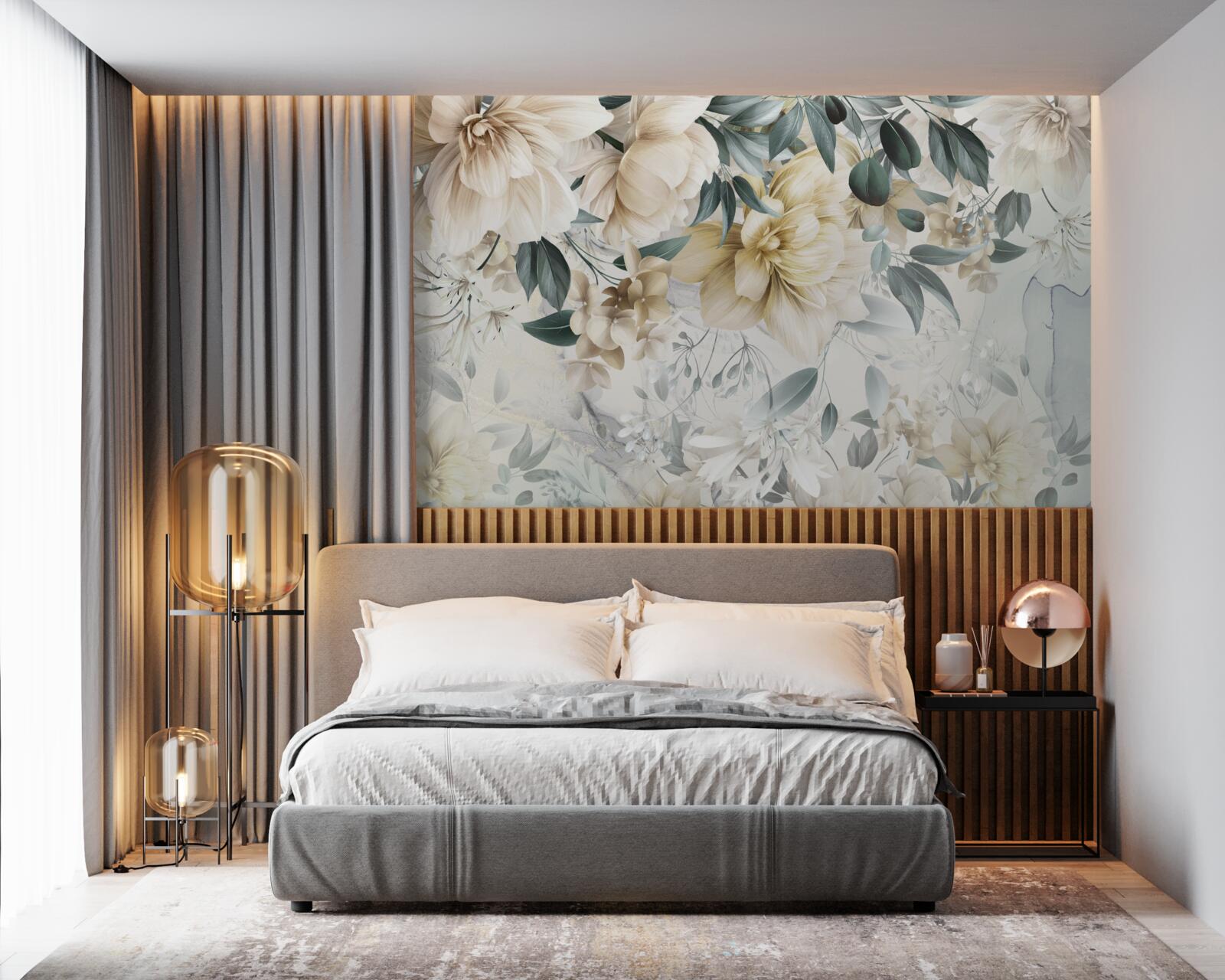 Фотошпалери квіти в ніжних відтінках