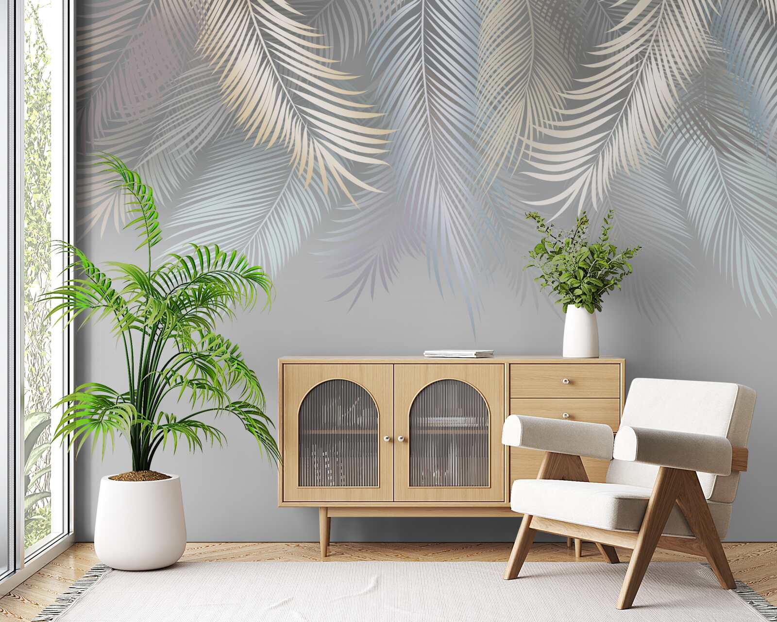 Фотошпалери м'яке листя папороті