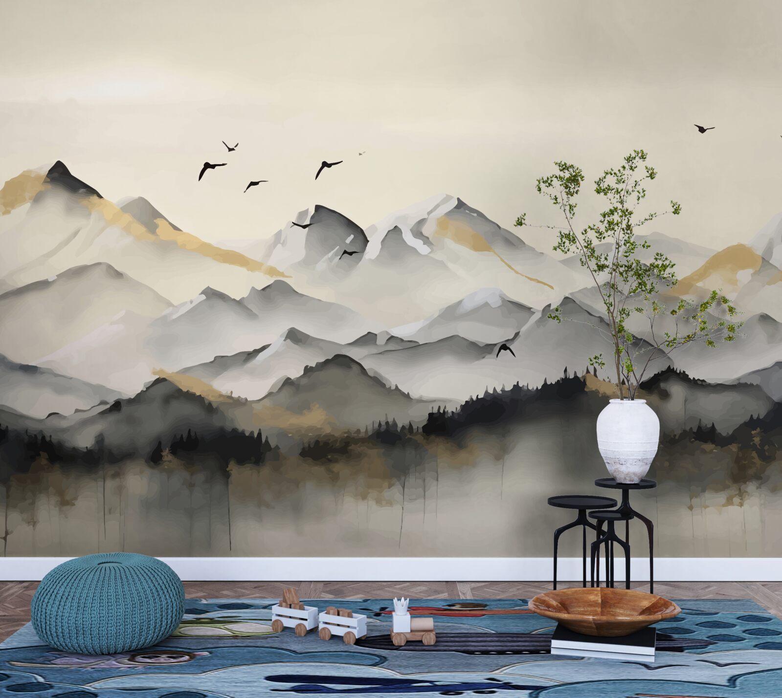 Фотошпалери туманні гори