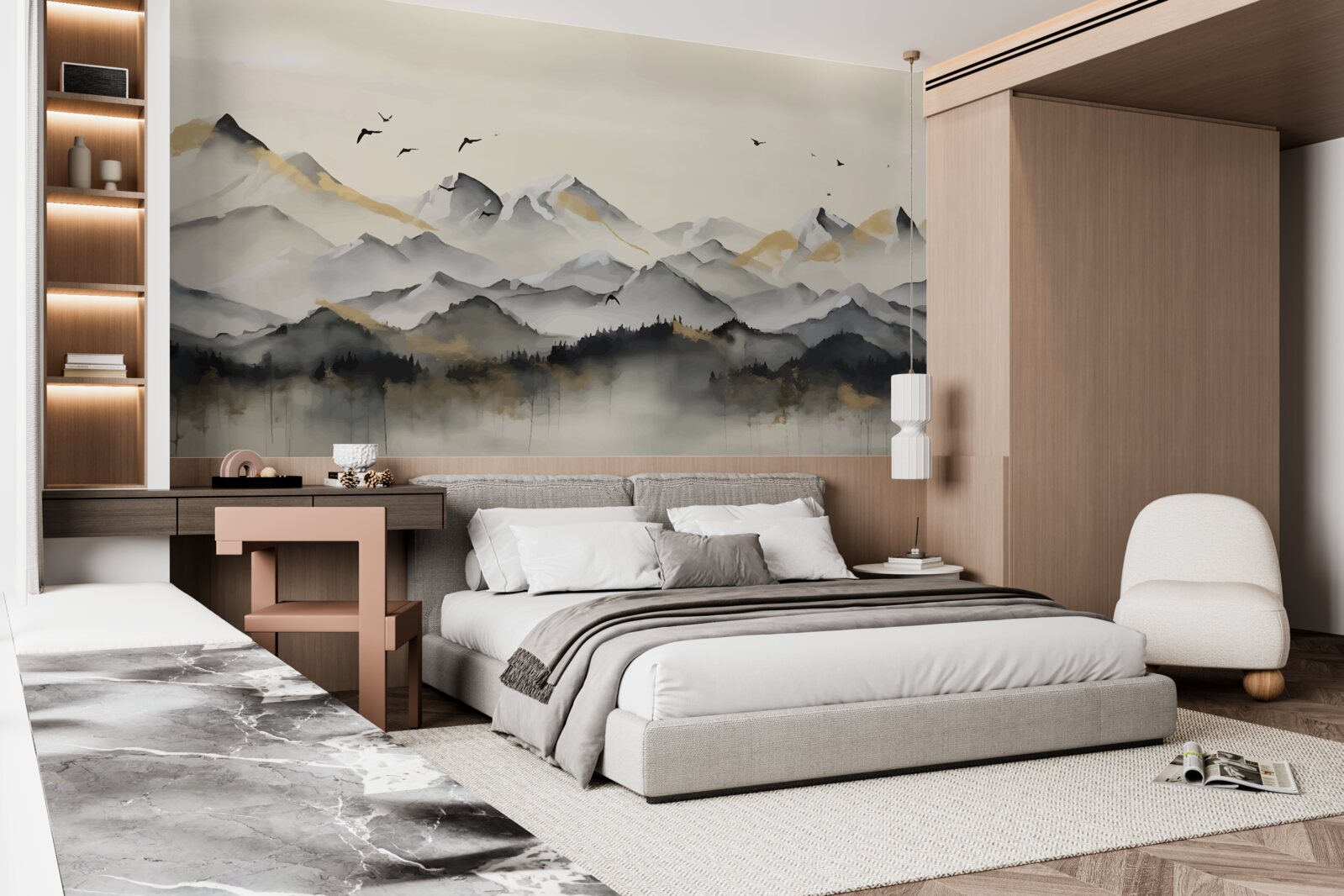 Фотошпалери туманні гори