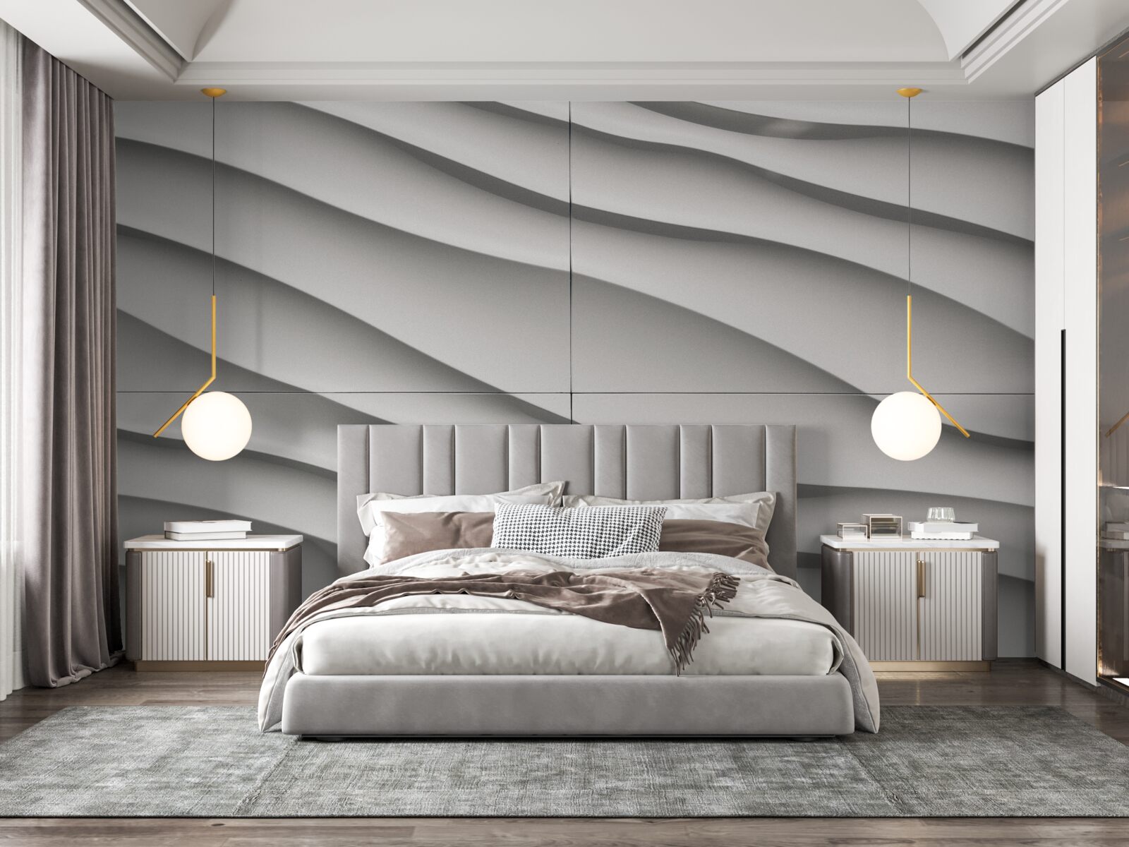 Фотошпалери хвилі блакитні та гладенькі