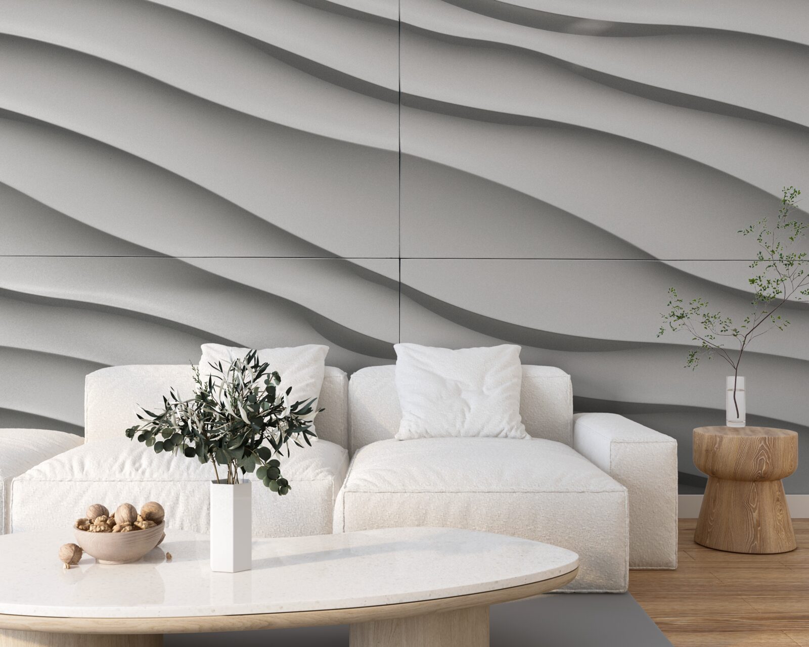 Фотошпалери хвилі блакитні та гладенькі