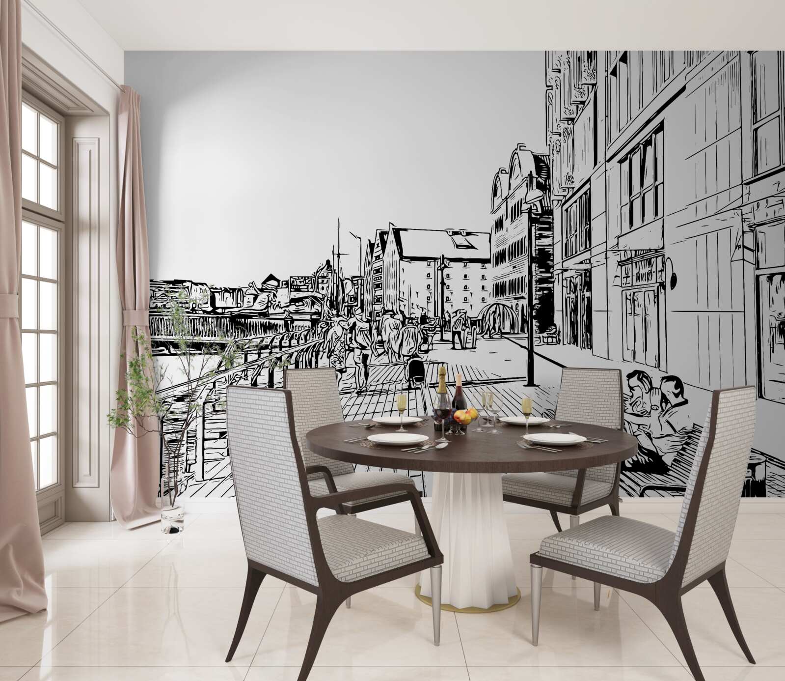 Фотошпалери мальовнича набережна, яку видно на фото