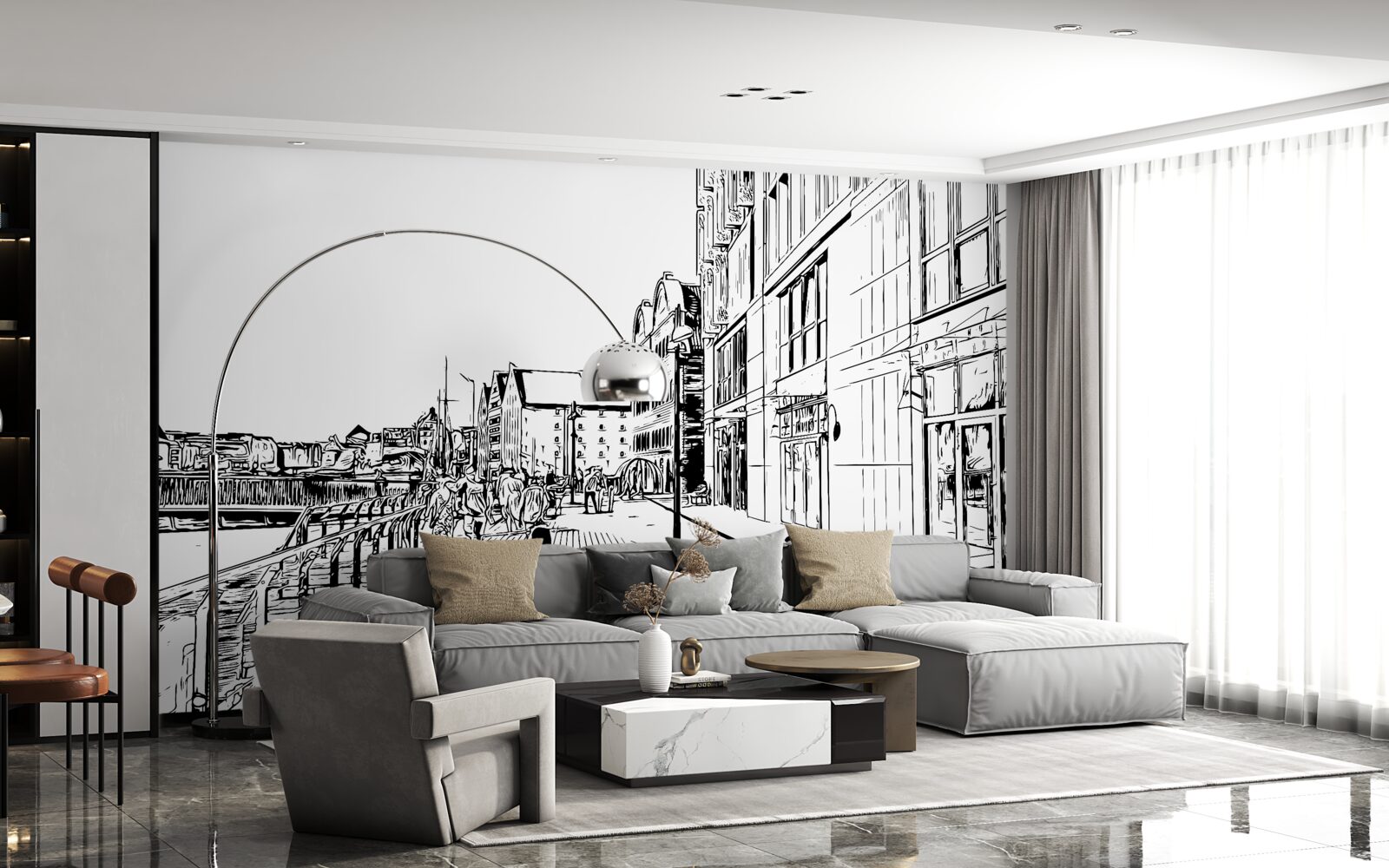 Фотошпалери мальовнича набережна, яку видно на фото