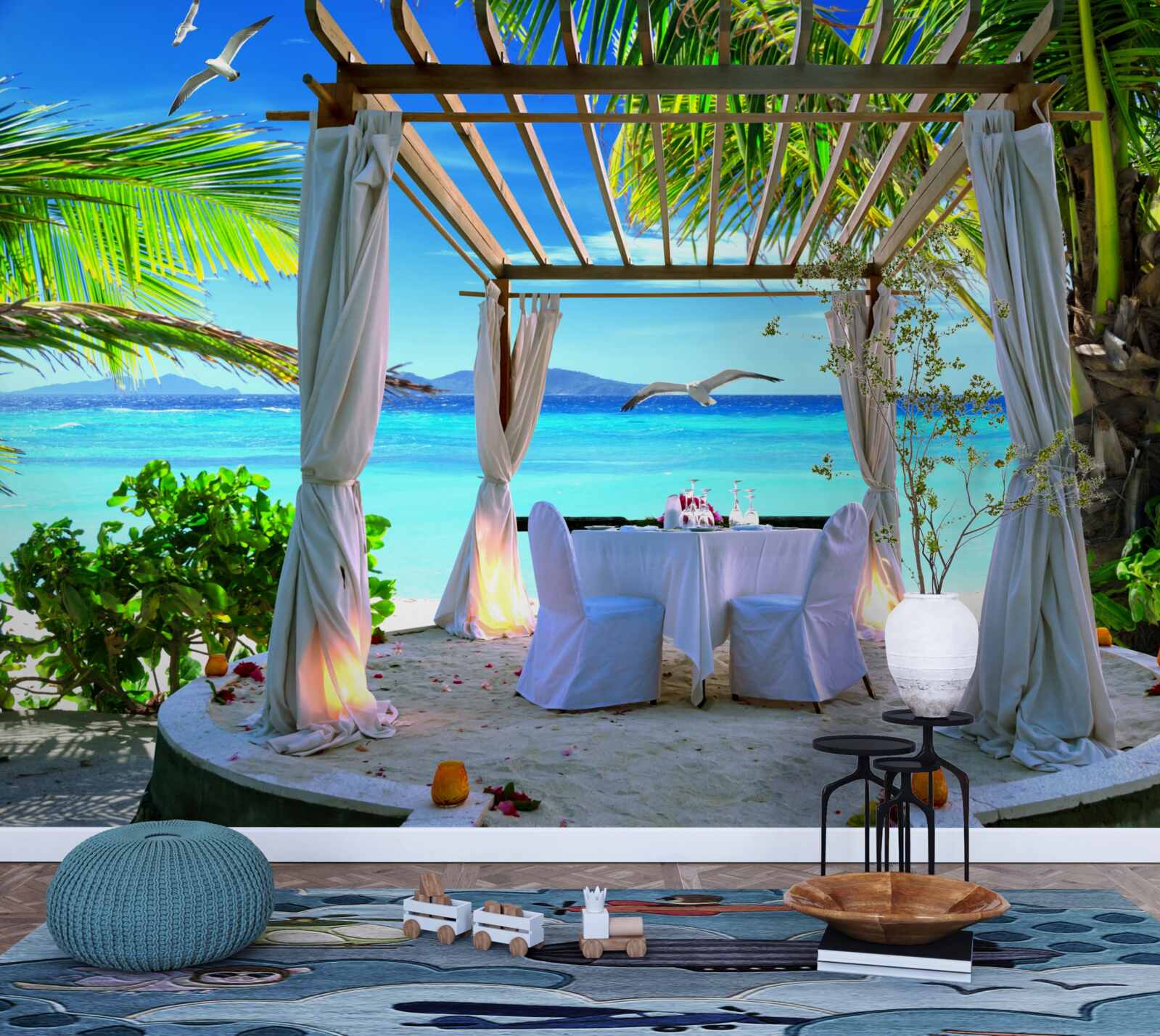 Фотошпалери пляжний стіл