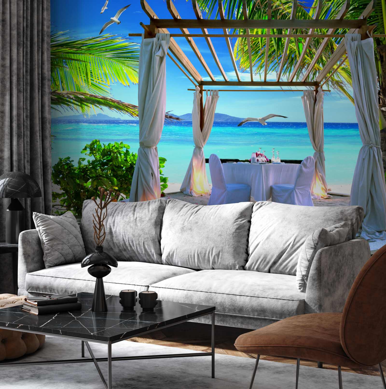 Фотошпалери пляжний стіл