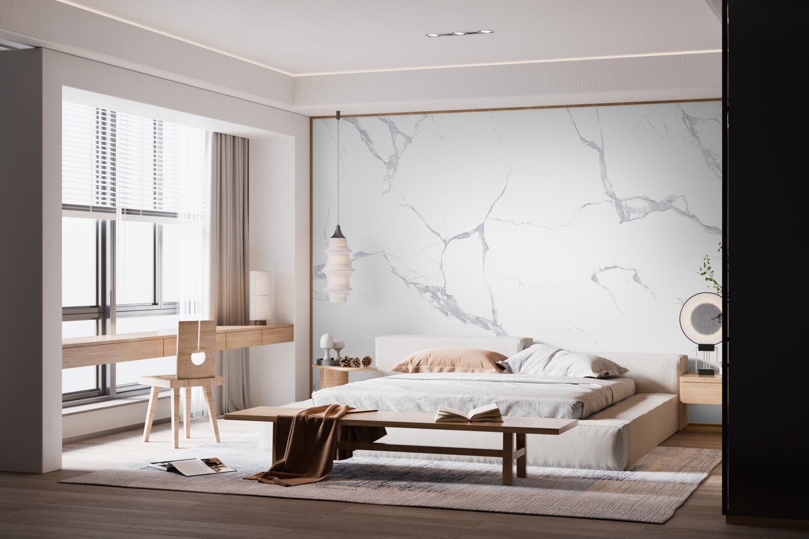 Фотошпалери білий керамограніт